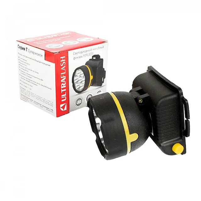 Фонарь налобный Ultraflash 909LED5 11781 черный