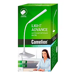 Светильник настольный Camelion KD-792 C01 LED сенсорное включение белый