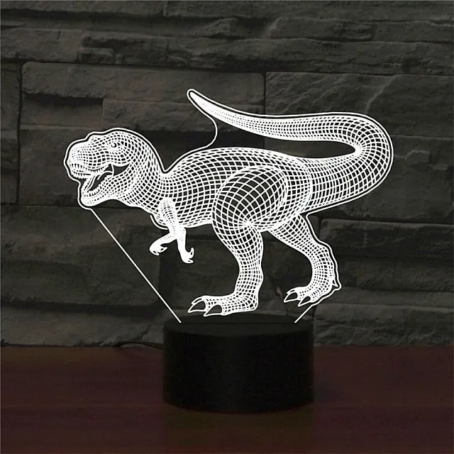 Ночник Camelion NL-405 Динозавр LED 3Вт RGB USB 3 АА (в комплект не входят)