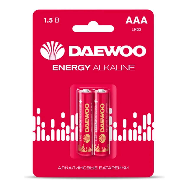 Батарейка Daewoo Energy Alkaline 5029873 AAA 2 шт Батарейка Daewoo Energy Alkaline 5029873 AAA 2 шт