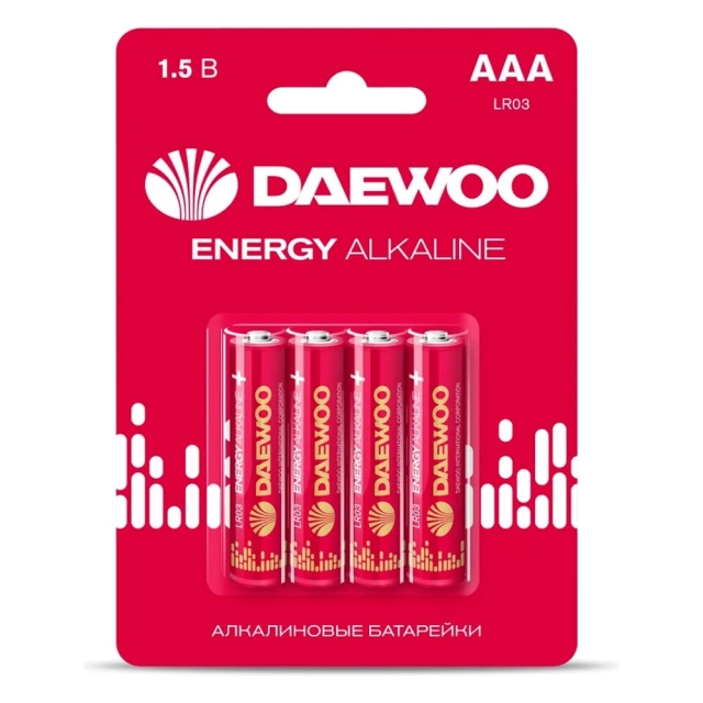 Батарейка Daewoo Energy Alkaline 5029903 AAA 4 шт Батарейка Daewoo Energy Alkaline 5029903 AAA 4 шт