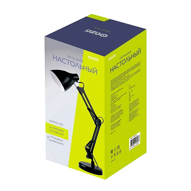 Светильник настольный ФАZA TBL-02-bk Е27 черный