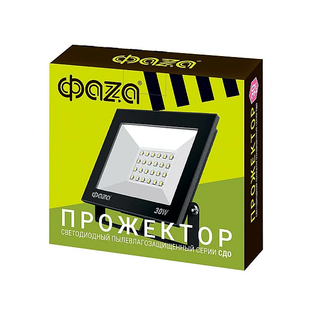 Прожектор светодиодный ФАZA СДО-20 30W 6500K BL IP65 230V Прожектор светодиодный ФАZA СДО-20 30W 6500K BL IP65 230V
