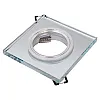Светильник точечный Эра DK8 CH/WH MR16 12V/220V 50W декор стекло квадрат хром/зеркальный