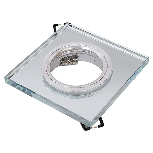 Светильник точечный Эра DK8 CH/WH MR16 12V/220V 50W декор стекло квадрат хром/зеркальный