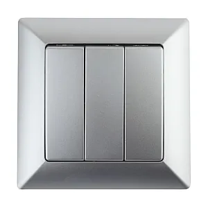 Выключатель Intro Solo 4-106-03 Б0053603 3 клавиши алюминий