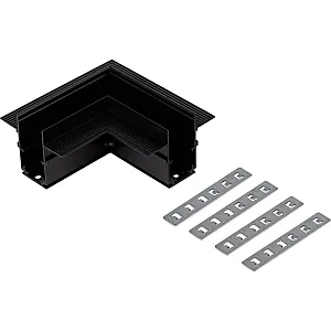 Коннектор Эра TRM-R20-CC-B угловой для встраиваемого магнитного шинопровода Nova TRM-R20 черный