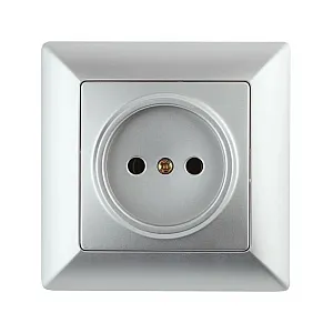 Розетка Intro Solo 4-201-03 Б0053643 2P алюминий