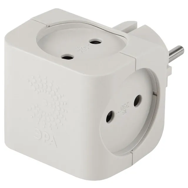 Тройник Эра SP-4-W Б0005103 4 гнезда без заземления белый