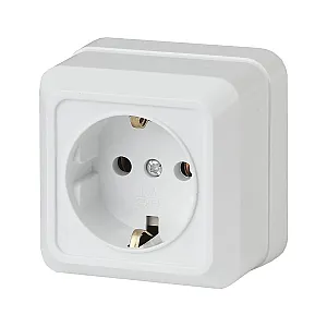 Розетка Intro Quadro 2-202-01 Б0053783 2P+E Schuko белая