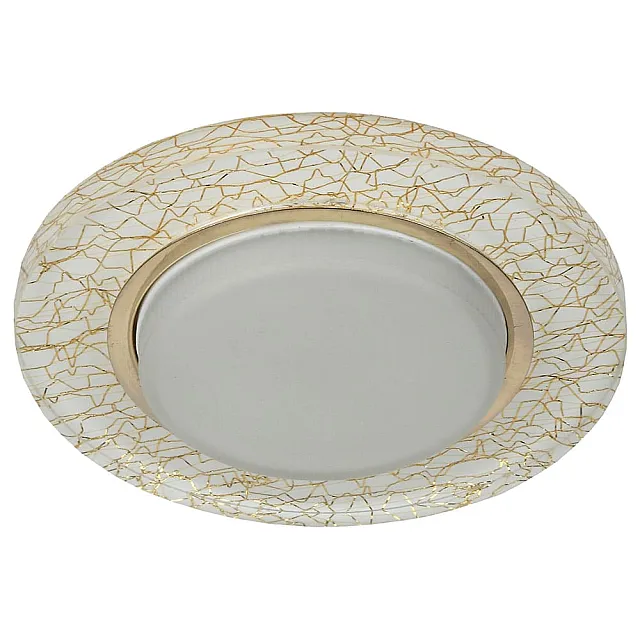 Светильник точечный Эра DK80 Б0019576 WH/GD 220V/13W GX53 белый/золото