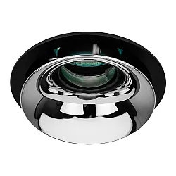 Светильник встраиваемый Эра KL103 BK/CH MR16 GU5.3 черный хром