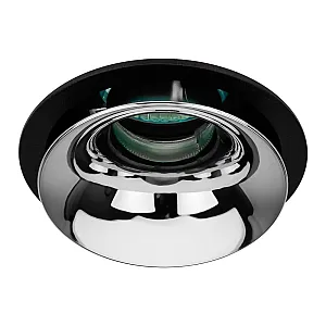 Светильник встраиваемый Эра KL103 Б0056355 BK/CH MR16 GU5.3 черный хром