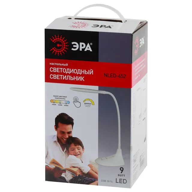 Светильник настольный Эра NLED-452-9W-BK Б0019129 черный