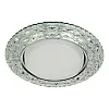 Светильник точечный Эра DK LD24 SL/WH Gx53 декор c LED подсветкой прозрачный