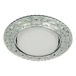 Светильник точечный Эра DK LD24 Б0029631 SL/WH Gx53 декор c Led подсветкой прозрачный
