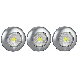 Фонарь Эра Аврора SB-504 пушлайт COB 3*AAA серебристый 3 шт
