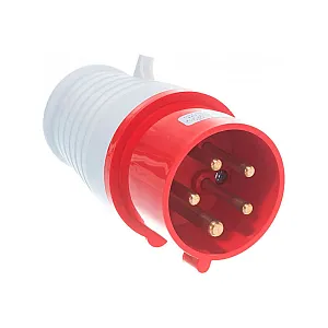 Вилка переносная Эра V-16-3P-PE-N-IP44 Б0032851 c заземлением 16А 380В IP44 красная