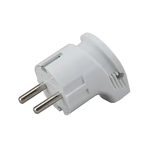 Вилка Эра Vx3-W угловая с заземлением белая