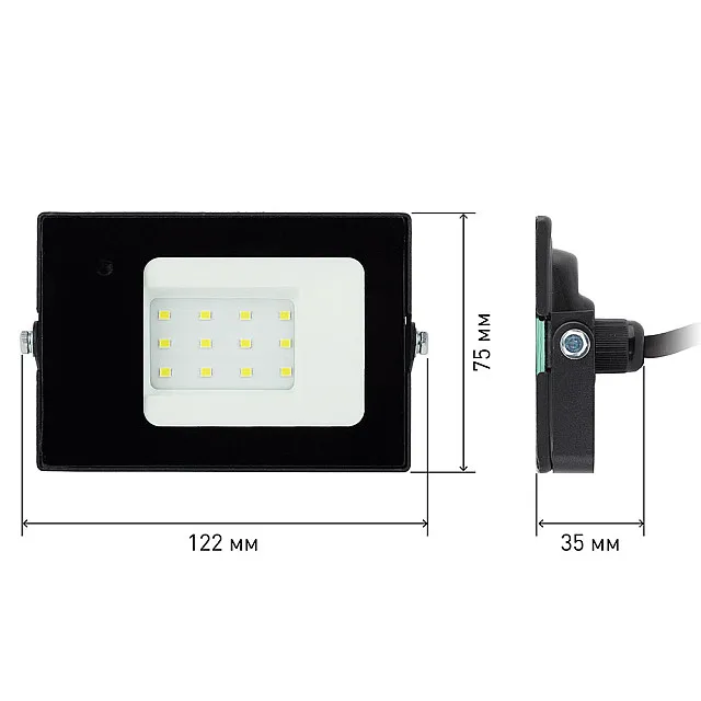Прожектор Эра Стандарт LPR-041-1-65K-010 10Вт датчик движения нерегулируемый