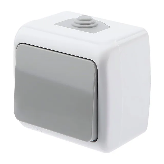 Выключатель Intro Atlantic 5-101-03 Б0050940 открытой установки серый