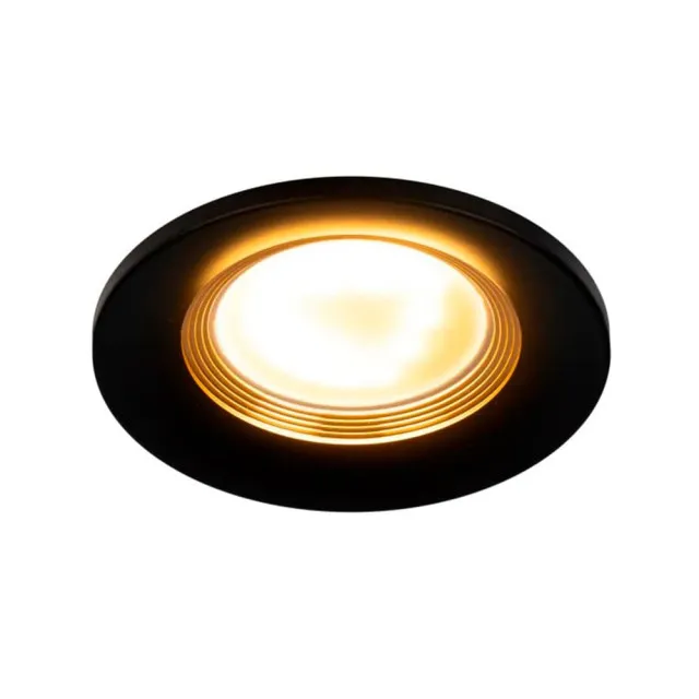 Светильник встраиваемый Эра KL107 Б0061097 BK/GD MR16 GU5.3 черный золото