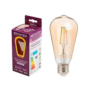 Лампа светодиодная Юпитер JP6006-01 ST64 6Вт E27 3000К декор