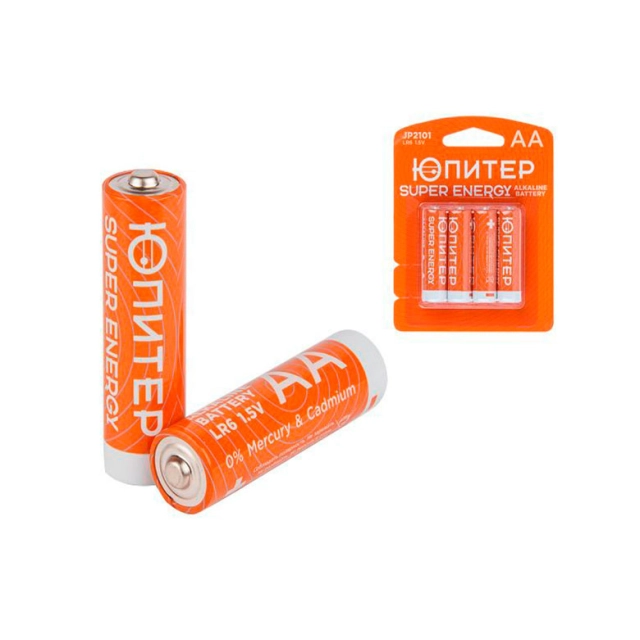Батарейка Юпитер JP2101 AA LR6 1.5V alkaline 4 шт Батарейка Юпитер JP2101 AA LR6 1.5V alkaline 4 шт