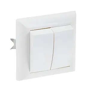 Выключатель Юпитер Эконом JP7411-02 2 клавиши белый