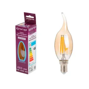 Лампа светодиодная Юпитер JP6002-06 CA35 Свеча на ветру 6Вт E14 4000К декор