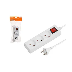 Удлинитель Юпитер JP8103-20 3 розетки без заземления выключатель 3 м