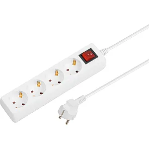 Удлинитель Юпитер JP8104-23  4 розетки с заземлением выключатель 3 м