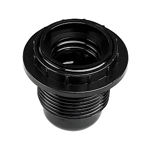 Патрон Юпитер JP7700-06 Е27 карболитовый с кольцом черный