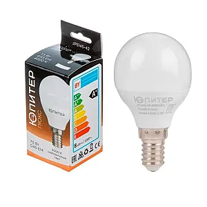 Лампа светодиодная Юпитер JP5145-42 G45 7.5 Вт E14 4000К люкс