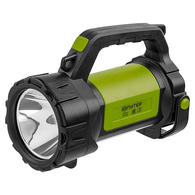 Фонарь Юпитер JP1051 светодиодный аккуммуляторный 3Вт+3Вт зеленый