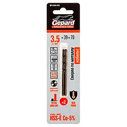 Сверло по металлу Gepard GP1435-070 HSS-Co 3.5*39*70 мм