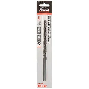 Сверло по металлу Gepard GP03110-195 HSS-G удлиненное 11.0*128*195 мм