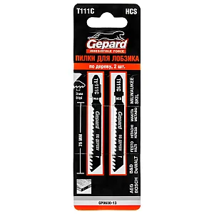 Пилка для электролобзика Gepard GP0630-13 по дереву T111C 2 шт