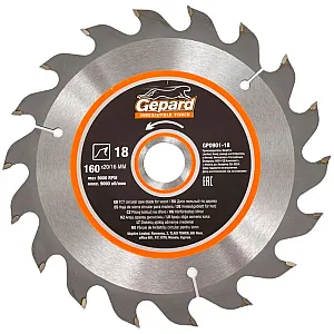 Диск пильный Gepard GP0901-18 160*20/16 мм 18 зубьев по дереву