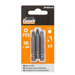 Насадка крестообразная Gepard GP3504-50 PZ2 50 мм 3 шт