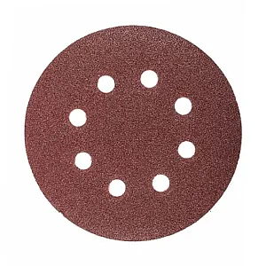 Шлифлист Gepard GP5001-240 125 мм круг Р240 для дерева 8 отверстий 5 шт