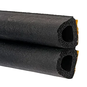 Уплотнитель гаражный Starfix SF1016-01 сдвоенный профиль D 14*12 мм черный