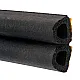 Уплотнитель гаражный Starfix SF1016-01 сдвоенный профиль D 14*12 мм черный
