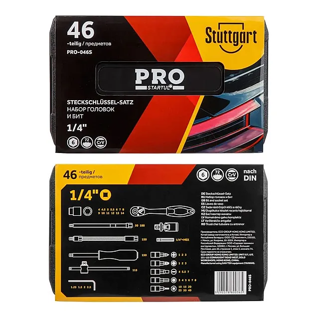 Набор головок и бит Pro Startul Stuttgart PRO-046S 1/4