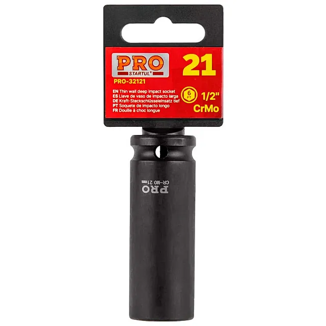Головка торцевая Pro Startul PRO-32121 ударная тонкостенная глубокая шестигранная 1/2