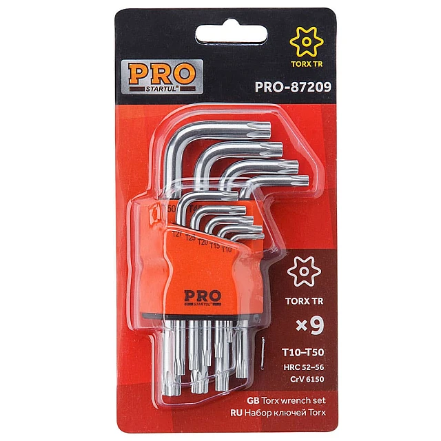 Набор ключей Torx T10-T50 Pro Startul PRO-87209 коротких 9 шт Набор ключей Torx T10-T50 Pro Startul PRO-87209 коротких 9 шт