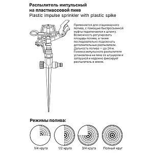 Распылитель импульсный Startul Garden ST6010-15 на пластмассовой пике