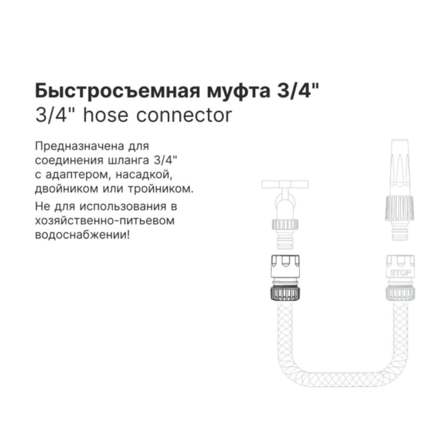 Муфта быстросъемная Startul Garden ST6011-4-3/4 3/4 Муфта быстросъемная Startul Garden ST6011-4-3/4 3/4