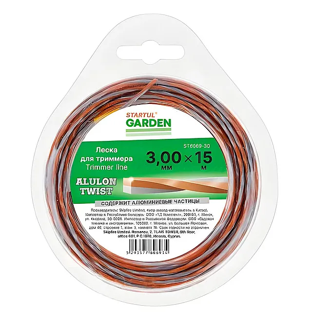 Леска Startul Garden Alulon Twist ST6069-30 3 мм*15 м сечение витой квадрат