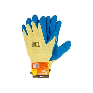 Перчатки хлопчатобумажные Startul ST7123-10 латексное рельефное покрытие размер 10